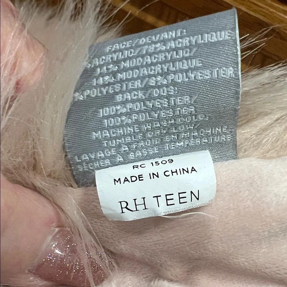 Restoration Hardware Teen Blush Faux Fur Throw